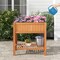 Costway Raised Garden Bed 39 x 20 x 39 in Outdoor Fir Wood Planter Box with Storage Shelf